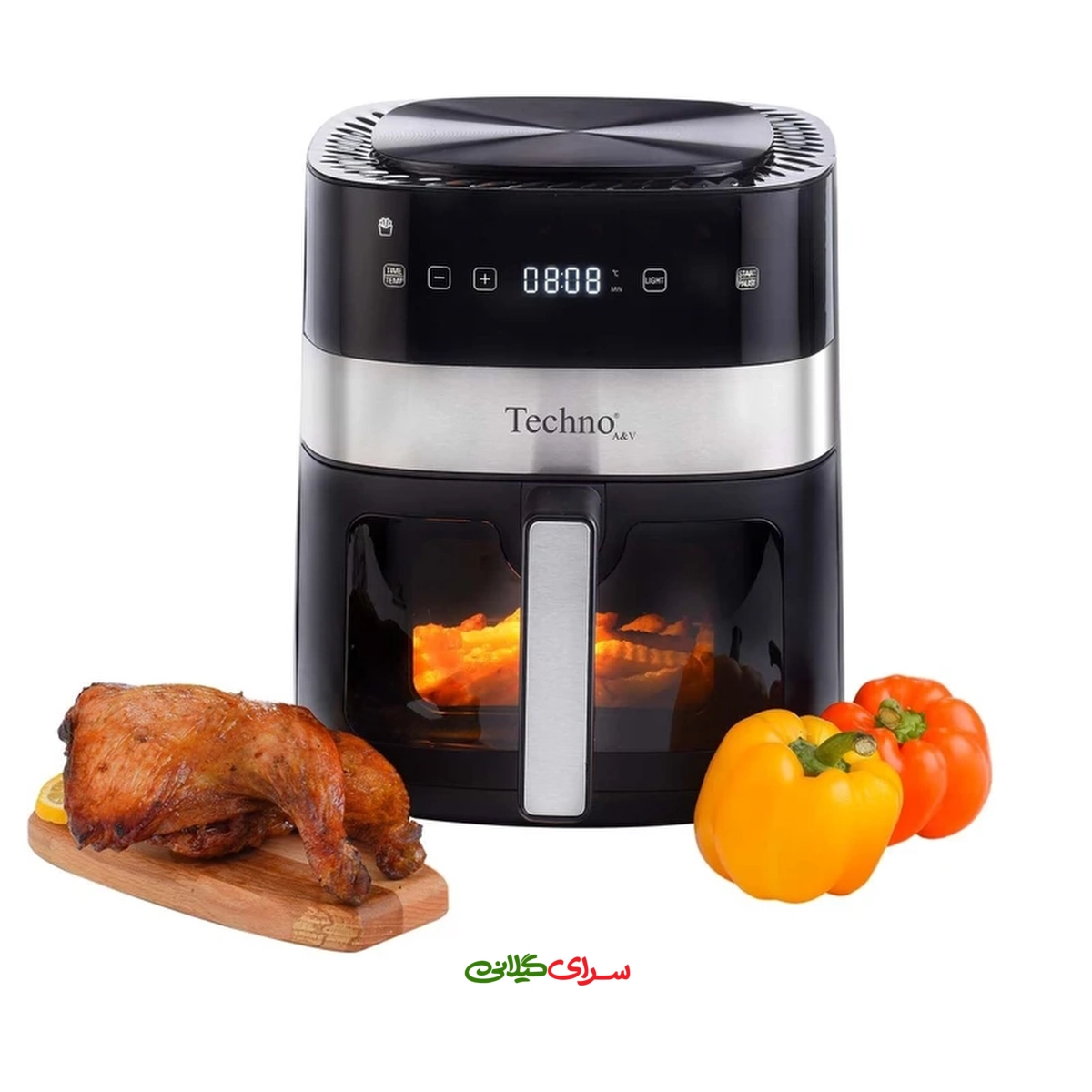 سرخ کن برقی رژیمی 6 لیتری المنتی تکنو مدل TE-454