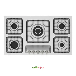 اجاق گاز 5 شعله صفحه ای استیل ولوم دار تایسز مدل TBS5-1806