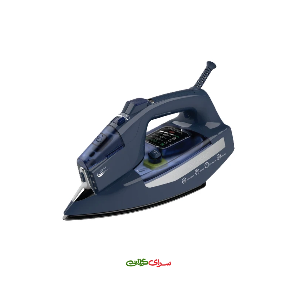 اتو بخار 2200 وات آبی مشکی کفی سرامیک ترام هاوس مدل SI-60220