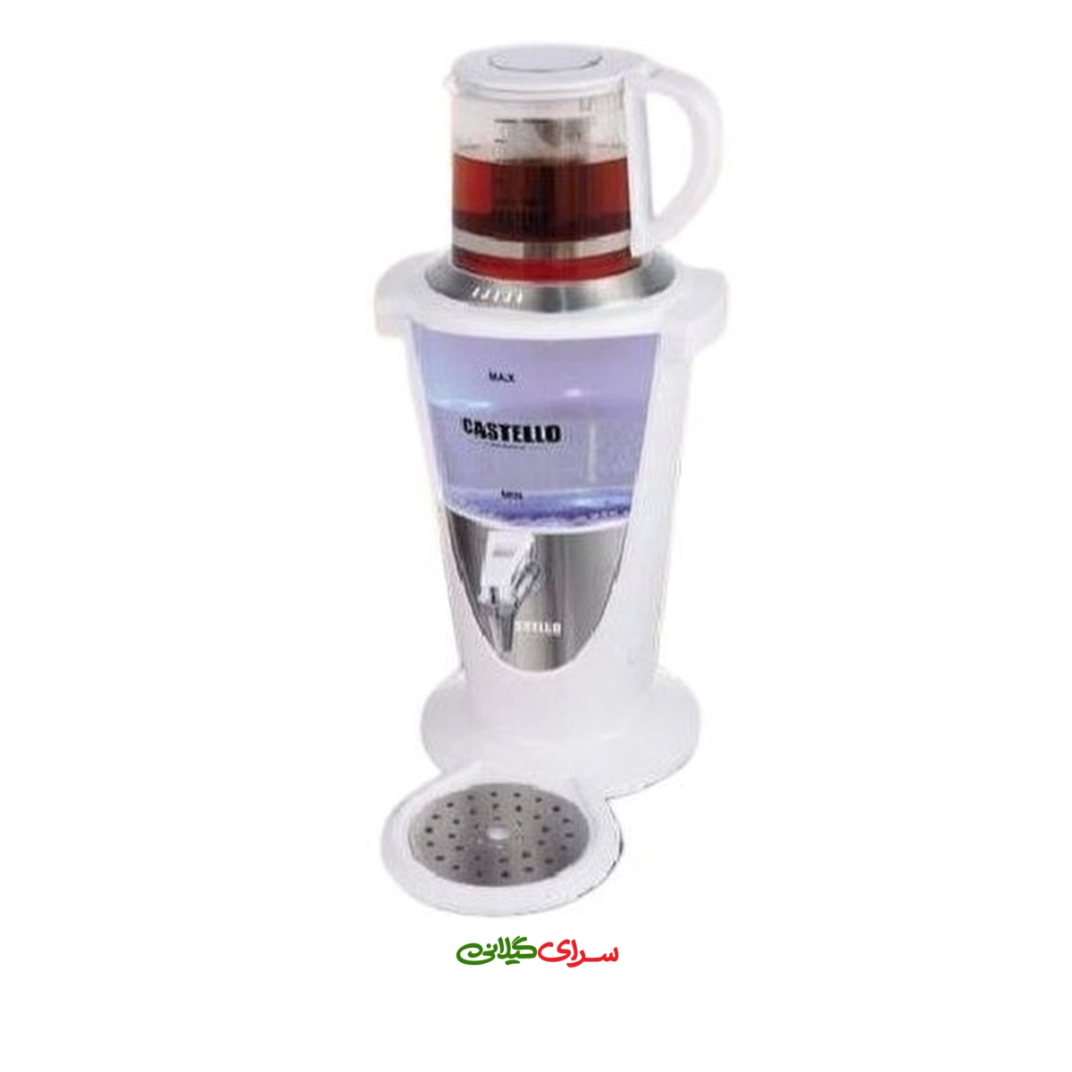 چای ساز روهمی پیرکس سماوری 2.5 لیتری سفید کاستلو مدل CL435