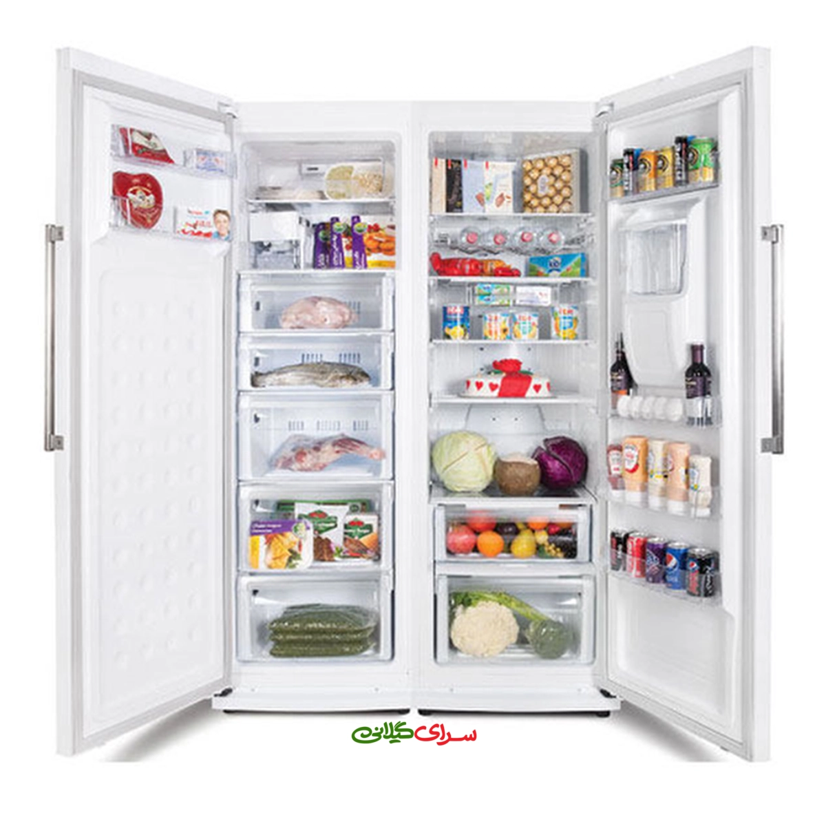 یخچال فریزر دوقلو 26 فوت نو فراست یخساز دستی سفید التتو مدل NR/F6020DN