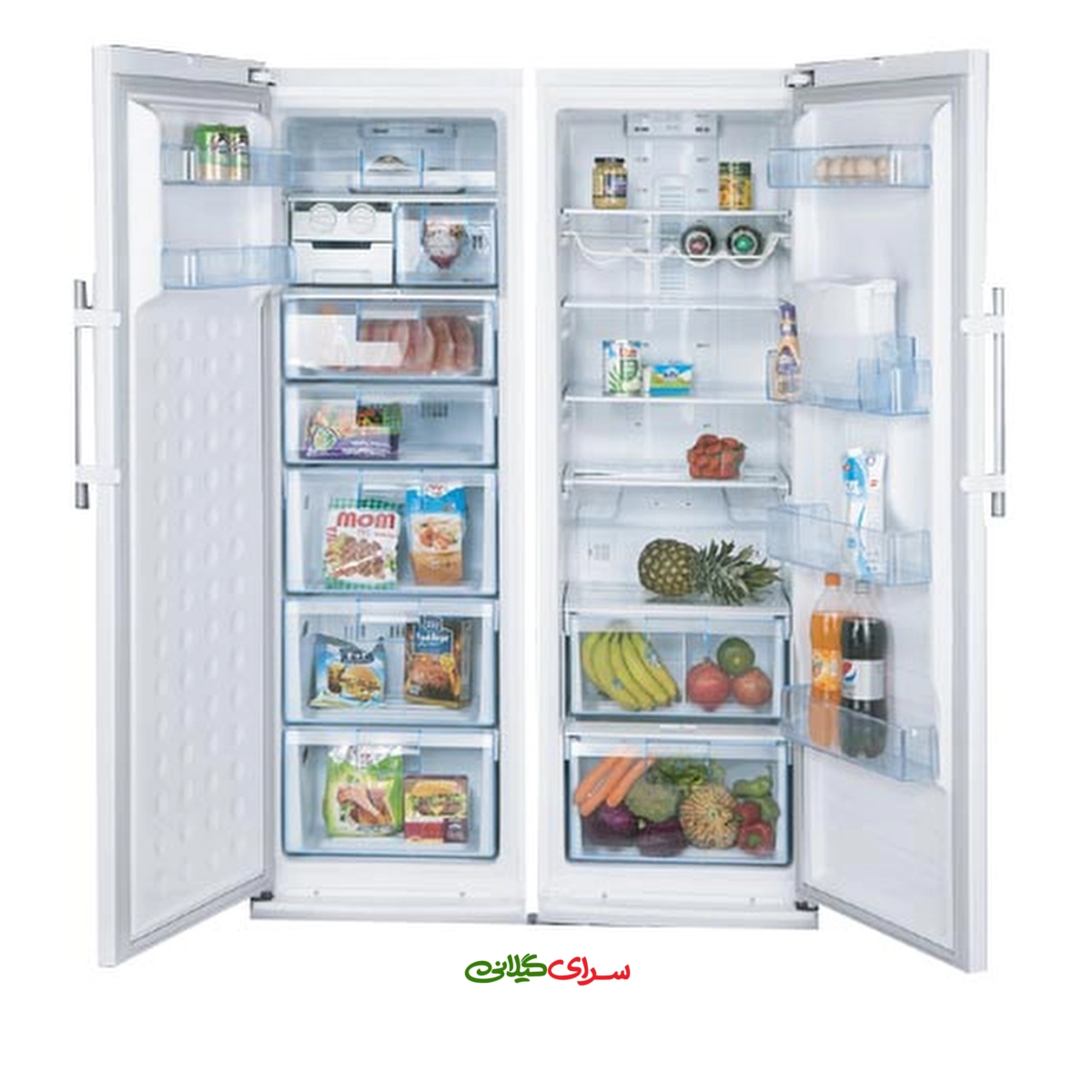 یخچال فریزر ساید بای ساید 30 فوت نوفراست سفید RTC مدل GF-19WD