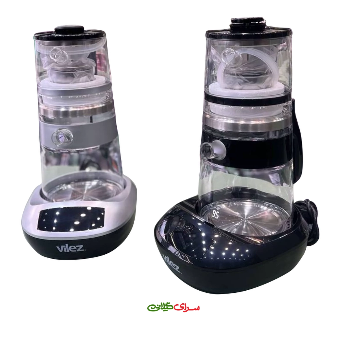 چای ساز رو همی 1.7 لیتری پیرکس مشکی ویلز مدل VL2020