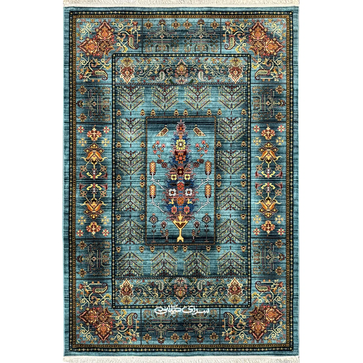 فرش ماشینی ابریشم بوم DIA ابریشم 1200 شانه تراکم 3600 کد 100239