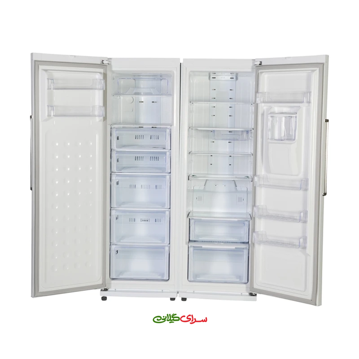 یخچال فریزر ساید دوقلو نو فراست نیمه اتوماتیک سیلور التتو مدل NF6020 DNI