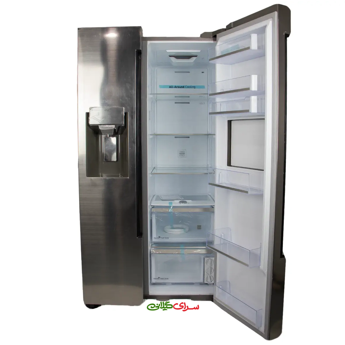 یخچال فریزر ساید بای ساید 32 فوت نو فراست استیل لئوکو مدل ICE MAX