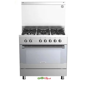 اجاق گاز 5 شعله فردار بدنه لعاب سفید تایسز مدل TGC5-211