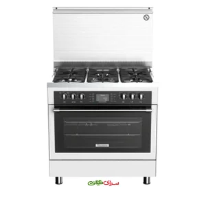 اجاق گاز 5 شعله فردار سفید صفحه استیل تایسز مدل TGC5-512