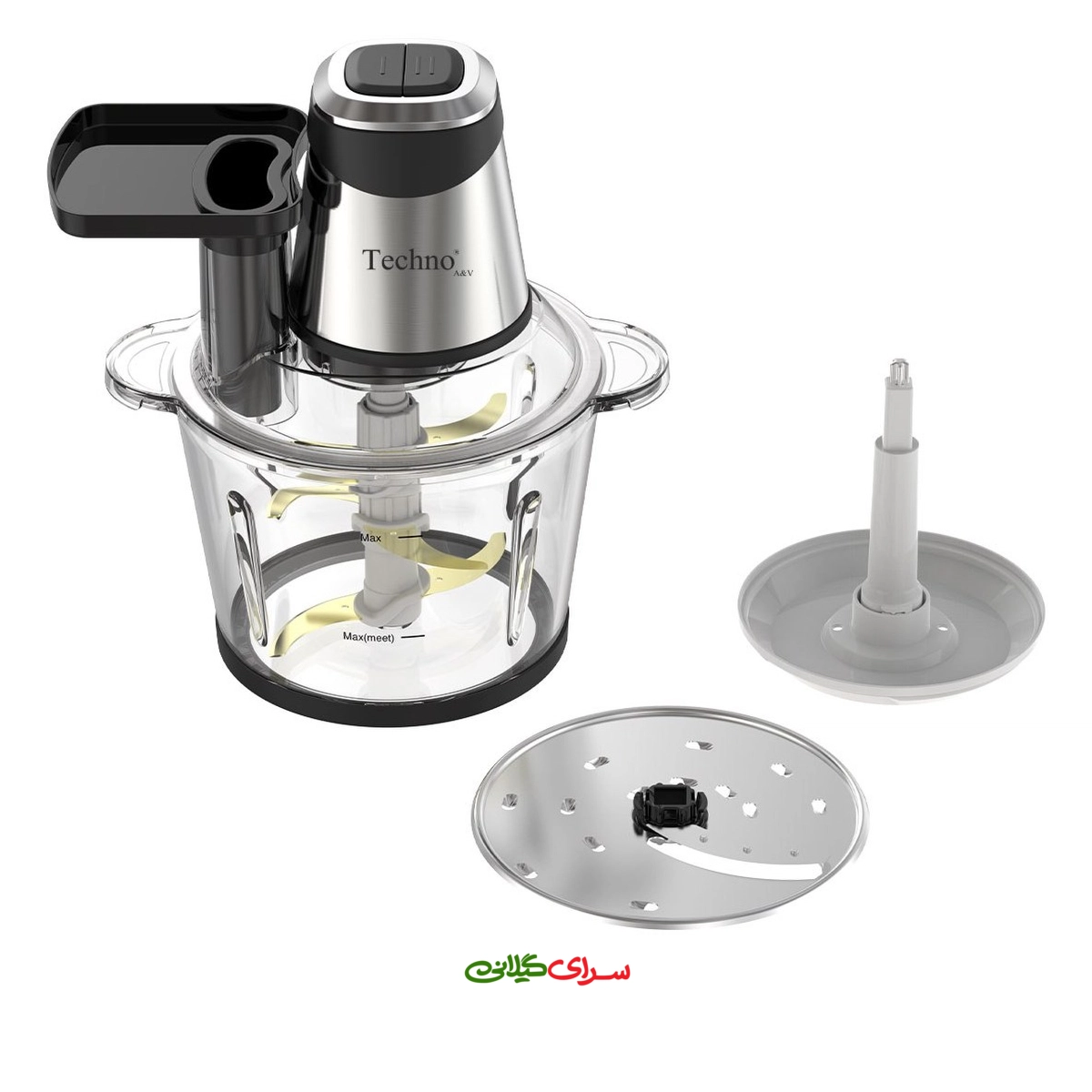 خرد کن برقی چند کاره پیرکس 500 وات 3 لیتری تکنو مدل Te-223