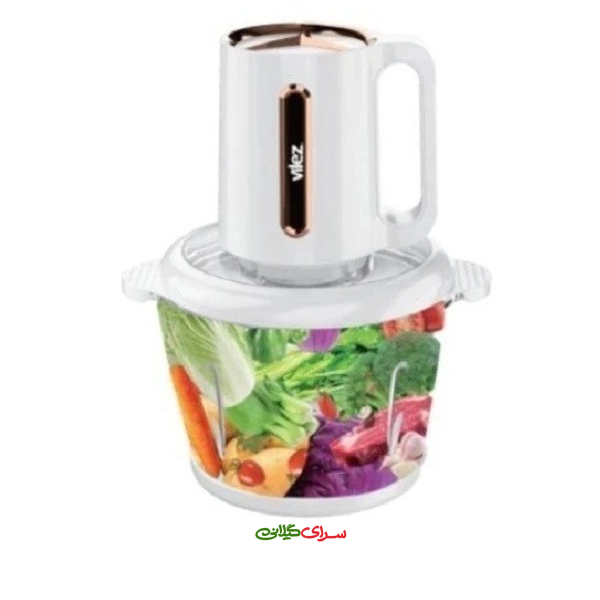 خرد کن 3 لیتری 6 تیغه پیرکس سفید ویلز مدل VL-6032 W