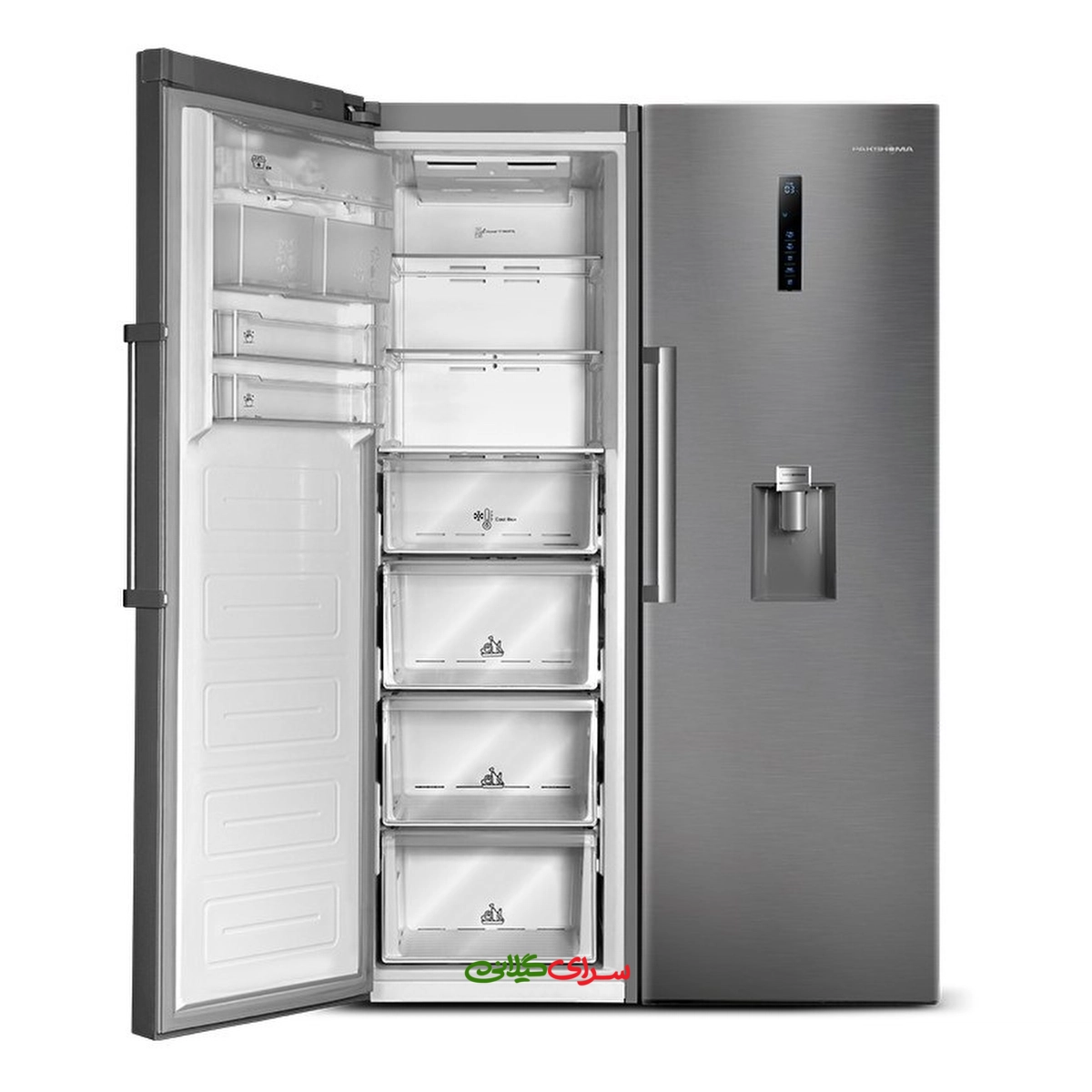 یخچال فریزر 2 قلو 32 فوت نو فراست سیلور پاکشوما مدل N1-X-901FA