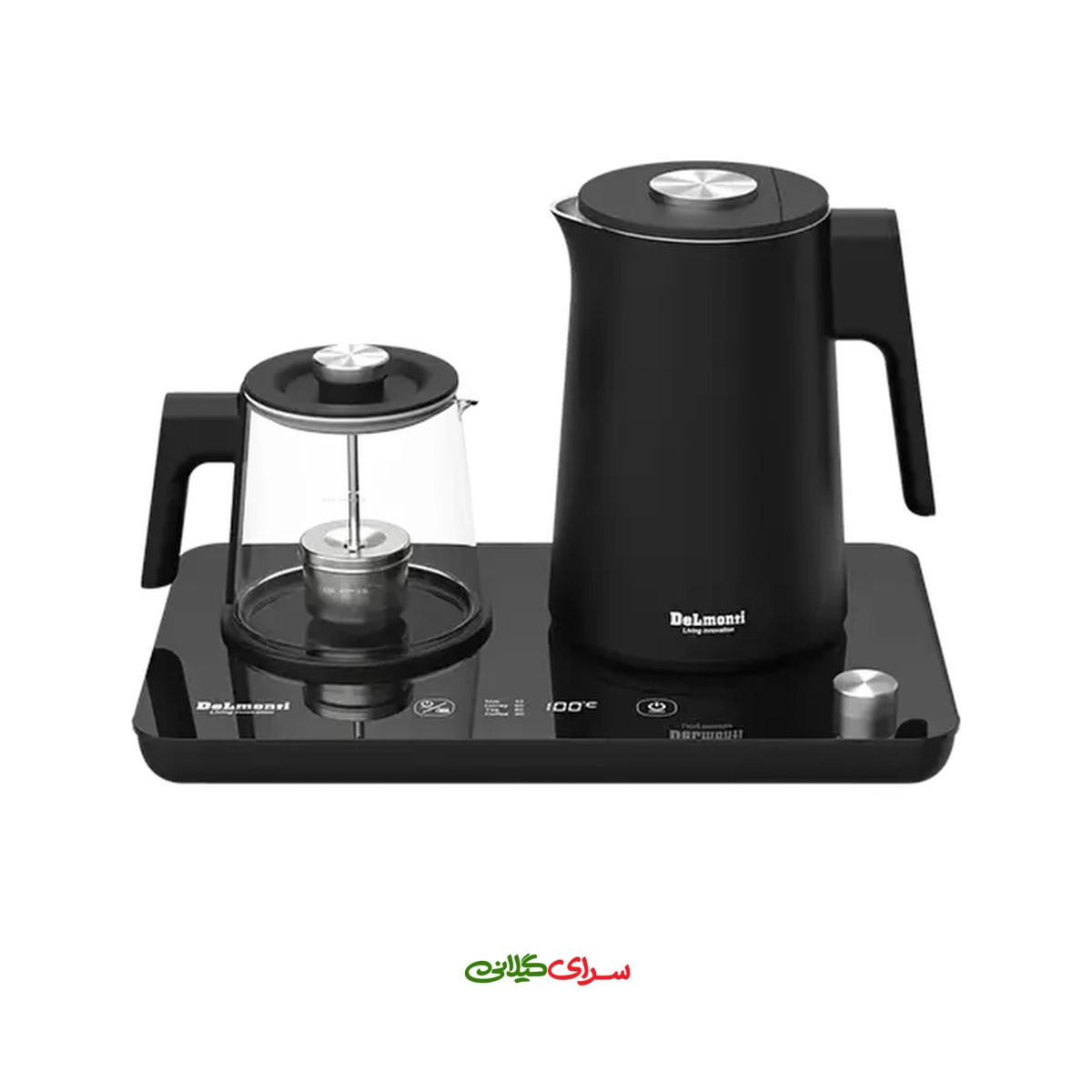 چای ساز کتابی 2 لیتری دیجیتال مشکی دلمونتی مدل DL430