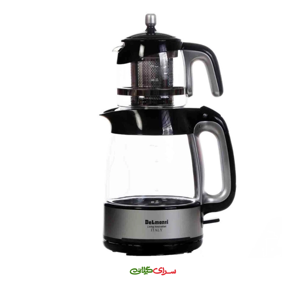 چای ساز رو همی 2.5 لیتری پيركس مشکی دلمونتي مدل DL 400
