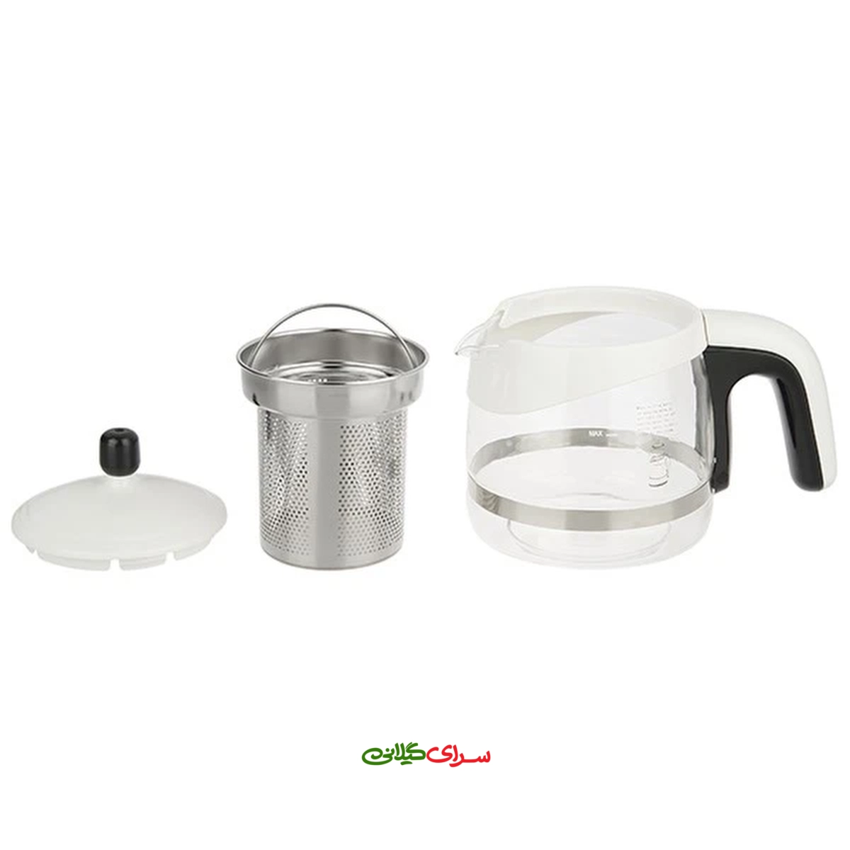 چای ساز رو همی 2.5 لیتری پيركس مشکی دلمونتي مدل DL 400