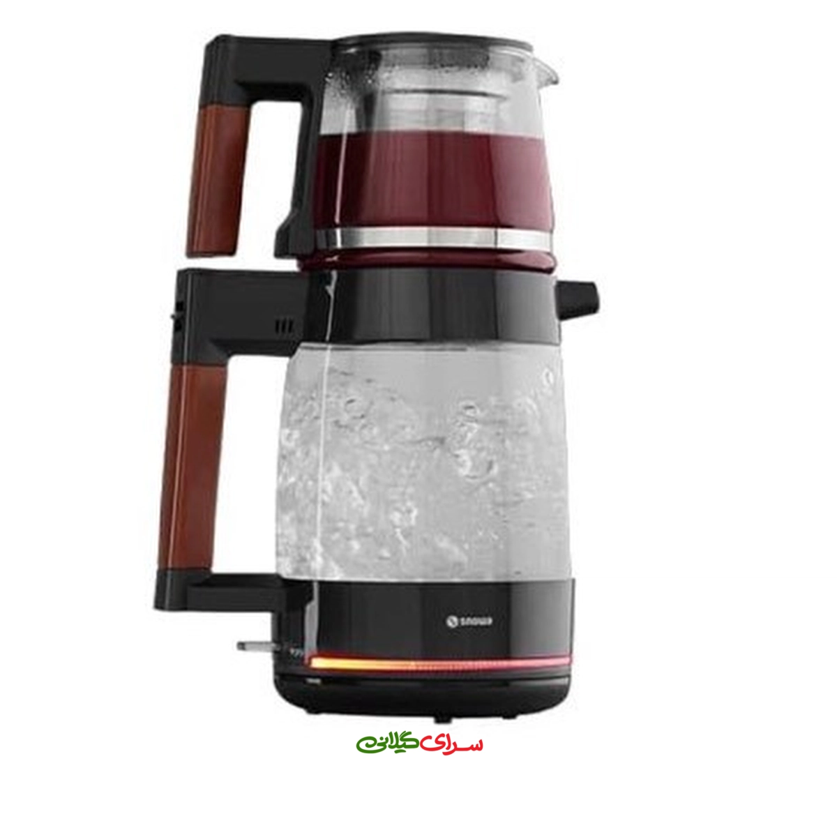چای ساز روهمی 2 لیتری پیرکس مشکی اسنوا مدل STM-GS1650BK