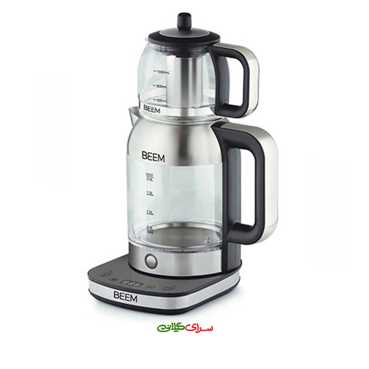 چای ساز رو همی 2 لیتری پیرکس مشکی بیم مدل PURECHAI30101