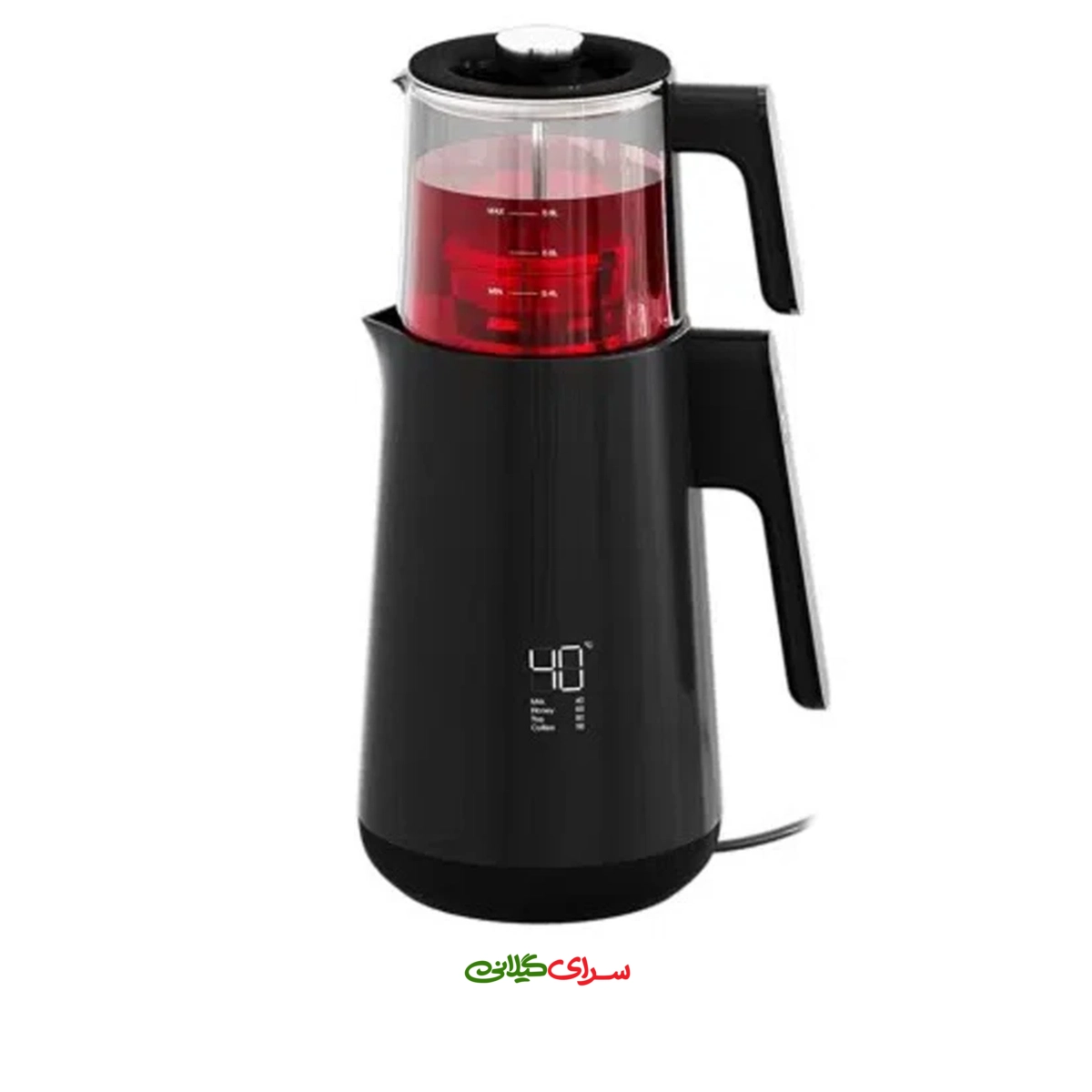 چای ساز روهمی 2 لیتری دیجیتال مشکی دلمونتی مدل DL410