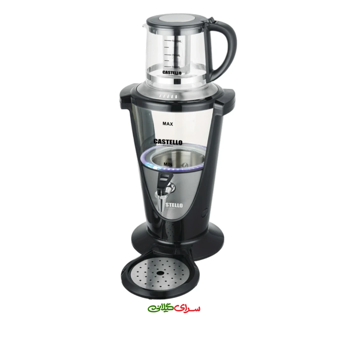 چای ساز روهمی 3 لیتری سماوری پیرکس مشکی کاستلو مدل CL435