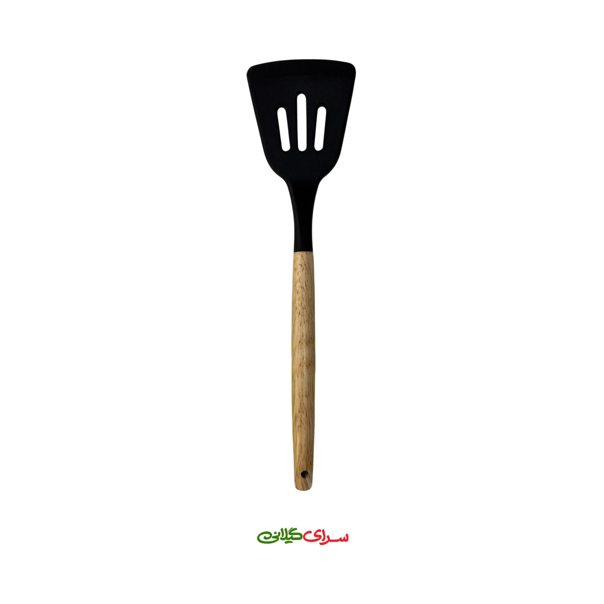کفگیر و ملاقه دسته چوبی سیلیکونی کد 309770