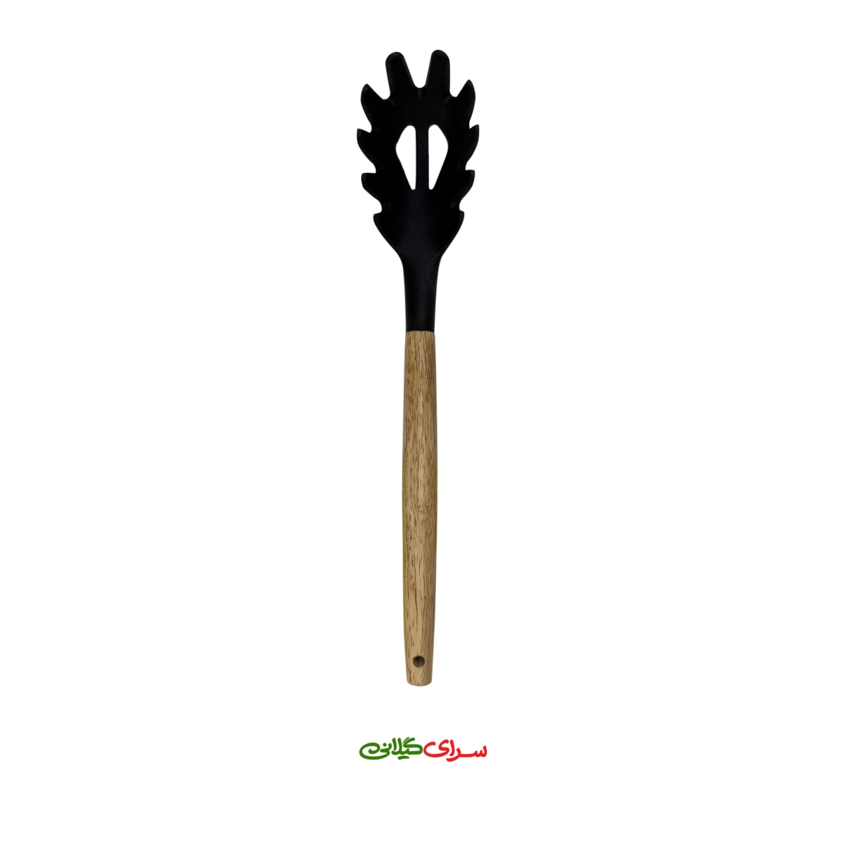 کفگیر و ملاقه دسته چوبی سیلیکونی کد 309770