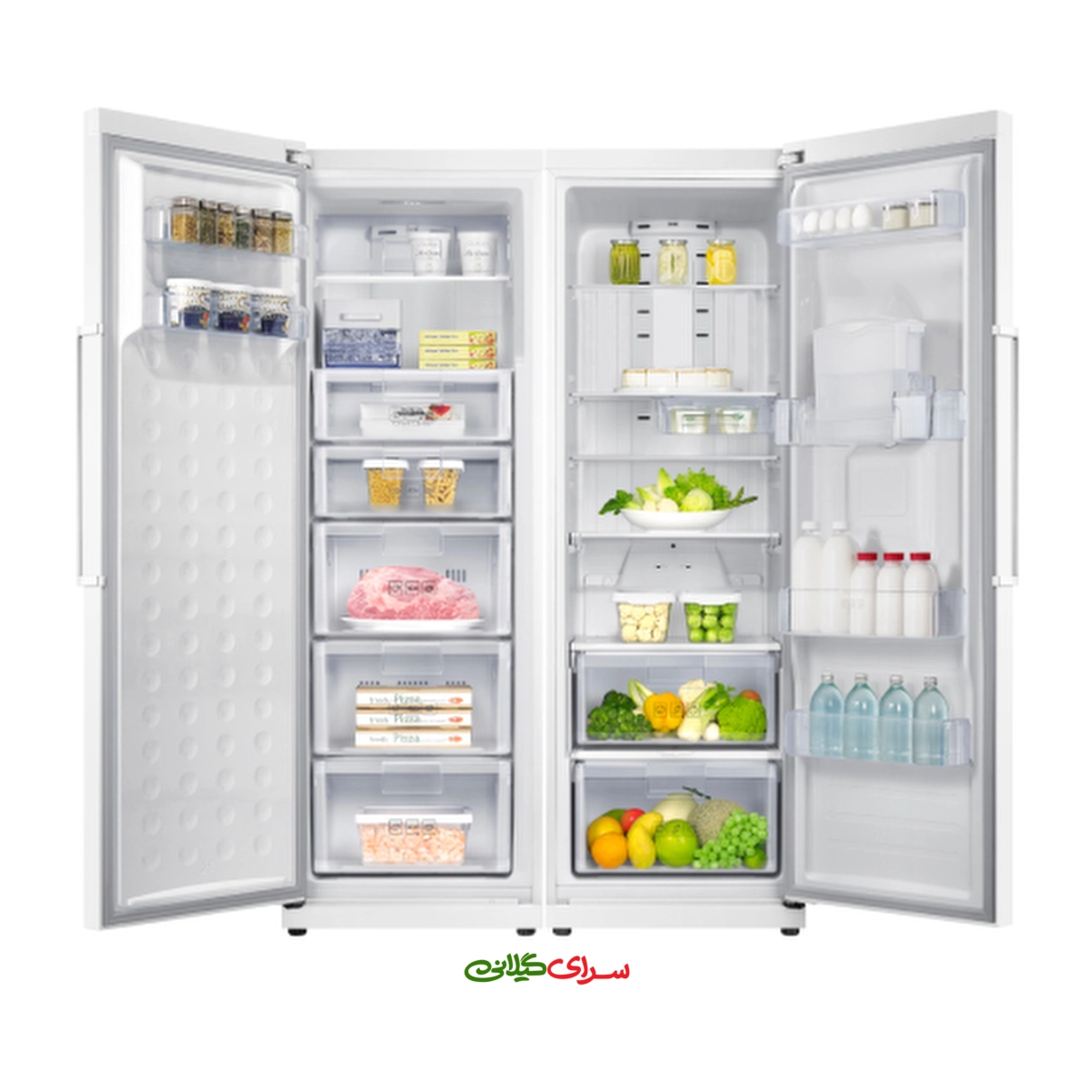 یخچال فریزر ساید بای ساید نو فراست سفید سام مدل RR65-RZ65/W