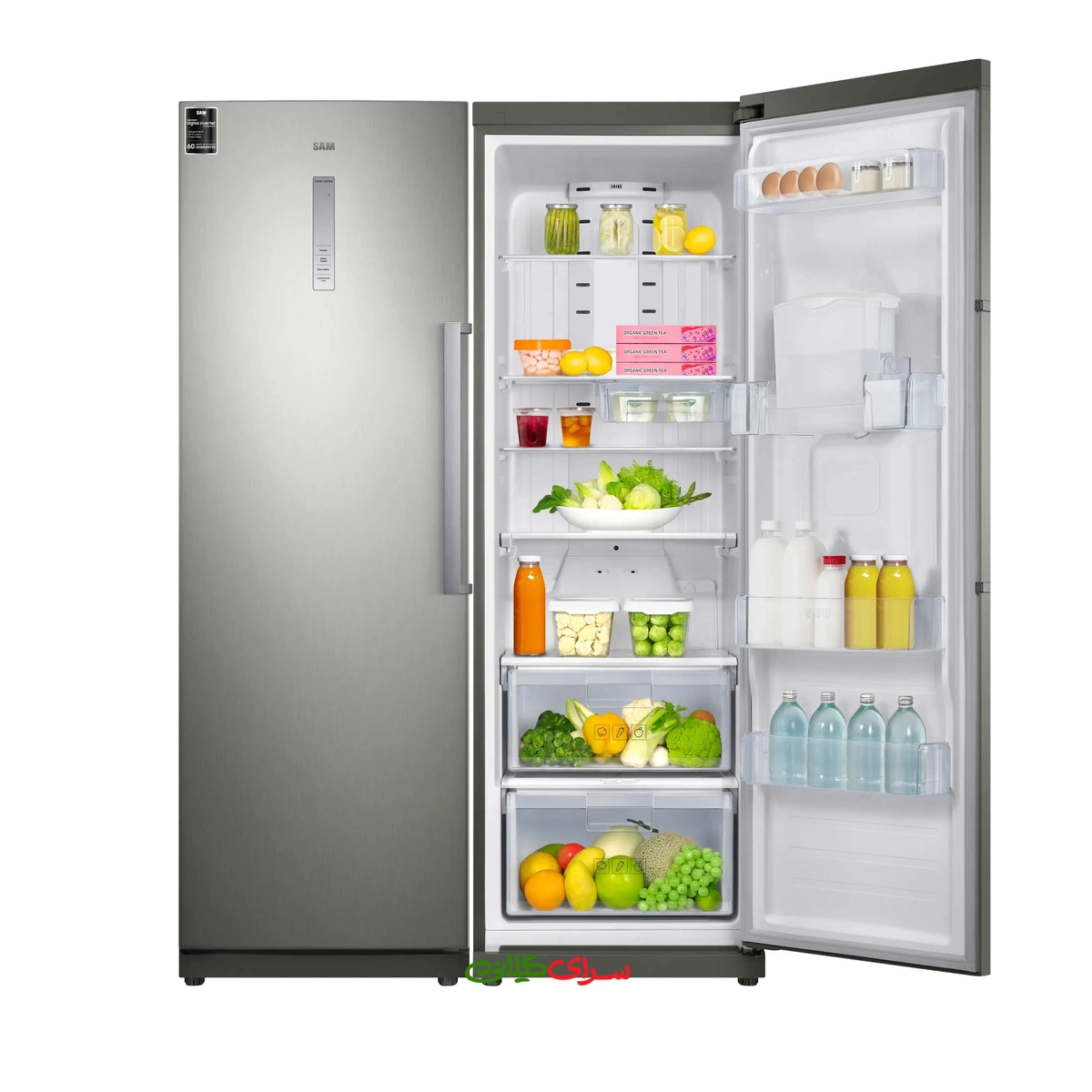 یخچال فریزر ساید بای ساید 40 فوت نو فراست سیلور سام مدل RR55-RZ55