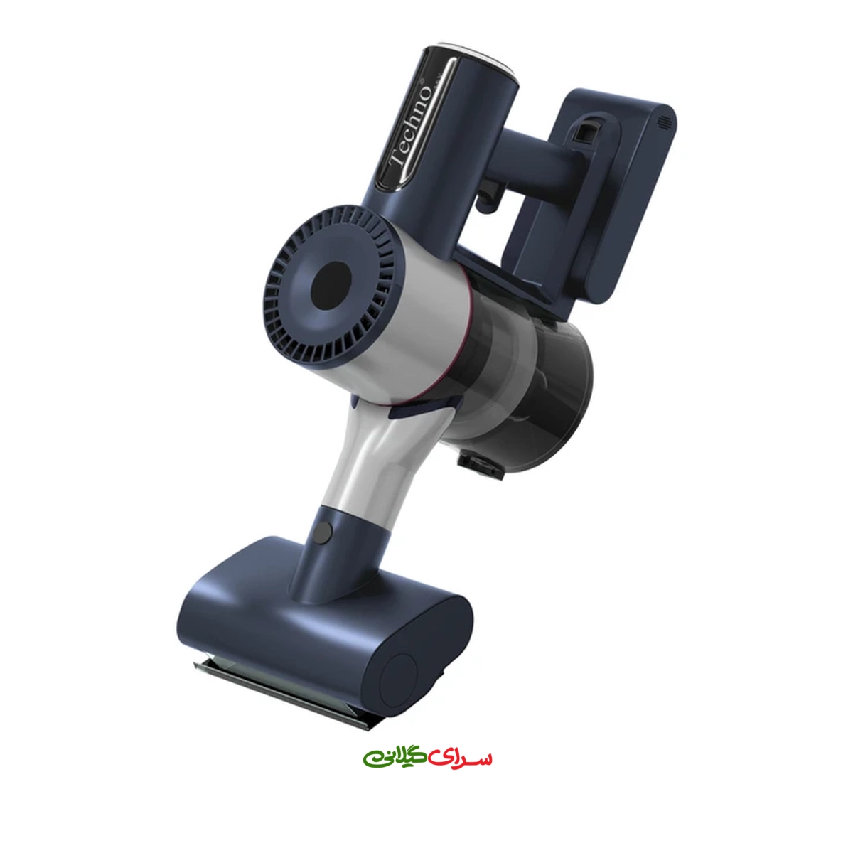 جارو شارژی ایستاده 400 وات سرمه ای استیل تکنو مدل Te-1704