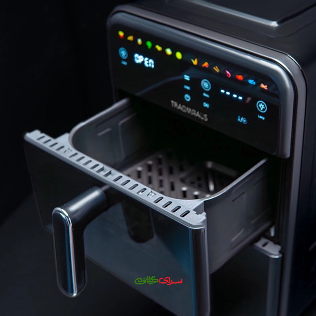 سرخ کن بدون روغن 14 لیتری دو مخزنه مشکی ترام هاوس مدل AF1000B