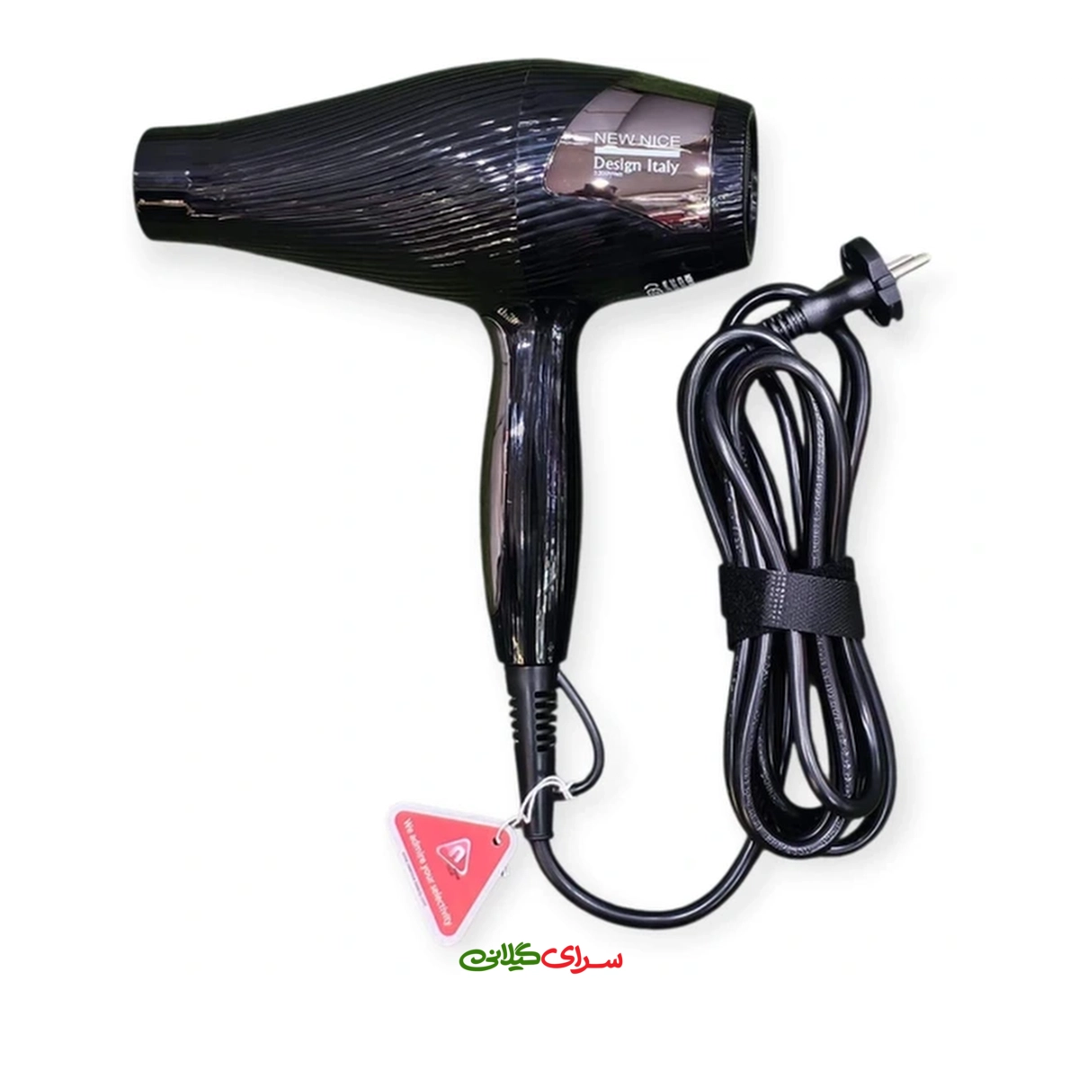 سشوار حرفه ای کراتین مشکی نیونایس مدل NW-7777