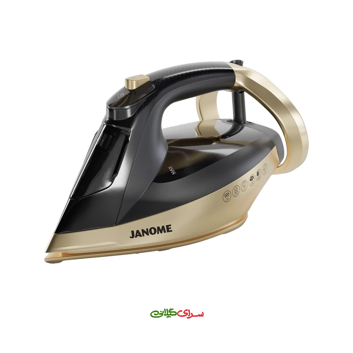 اتو بخار 2600 وات کفی AIRGLIDE بژ مشکی ژانومه مدل ID1050
