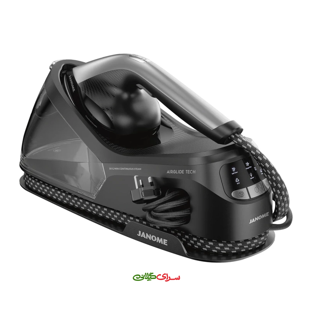 اتو بخار 2400 وات کفی AIRGLIDE مشکی ژانومه مدل GHB8640