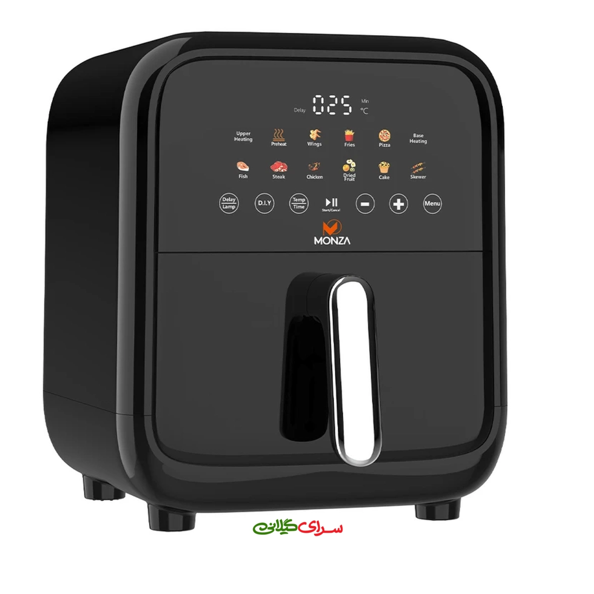 سرخ کن 8 لیتری 2 المنت دیجیتال مشکی مونزا مدل M-AF8002