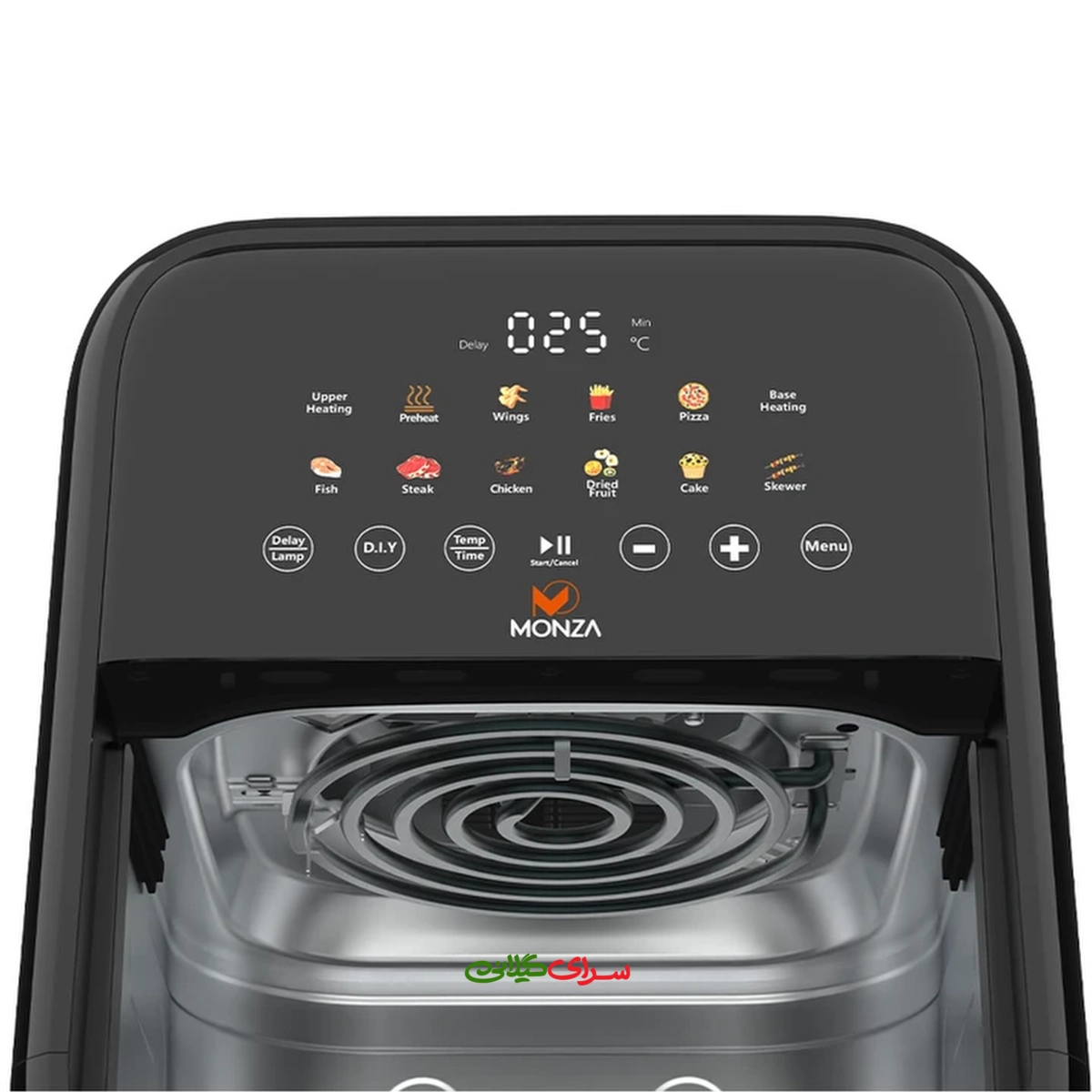 سرخ کن 8 لیتری 2 المنت دیجیتال مشکی مونزا مدل M-AF8002