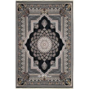 فرش ماشینی رز سرمه ای وین بزرگمهر 700 شانه تراکم 2550 کد 100370