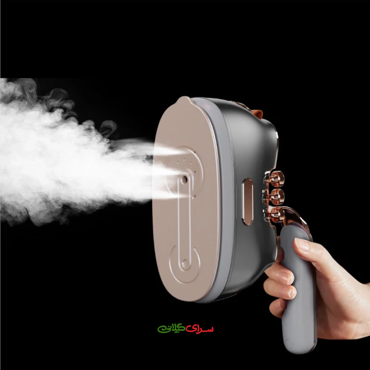 اتو بخار گر 1300 وات دسته چرخان مشکی طلایی ژانومه مدل IT6050