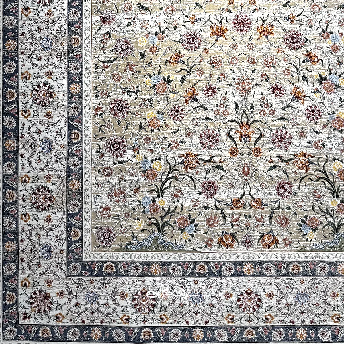 فرش ماشینی دیارا بژ ایده آل 1200 شانه تراکم 3600 کد 100435