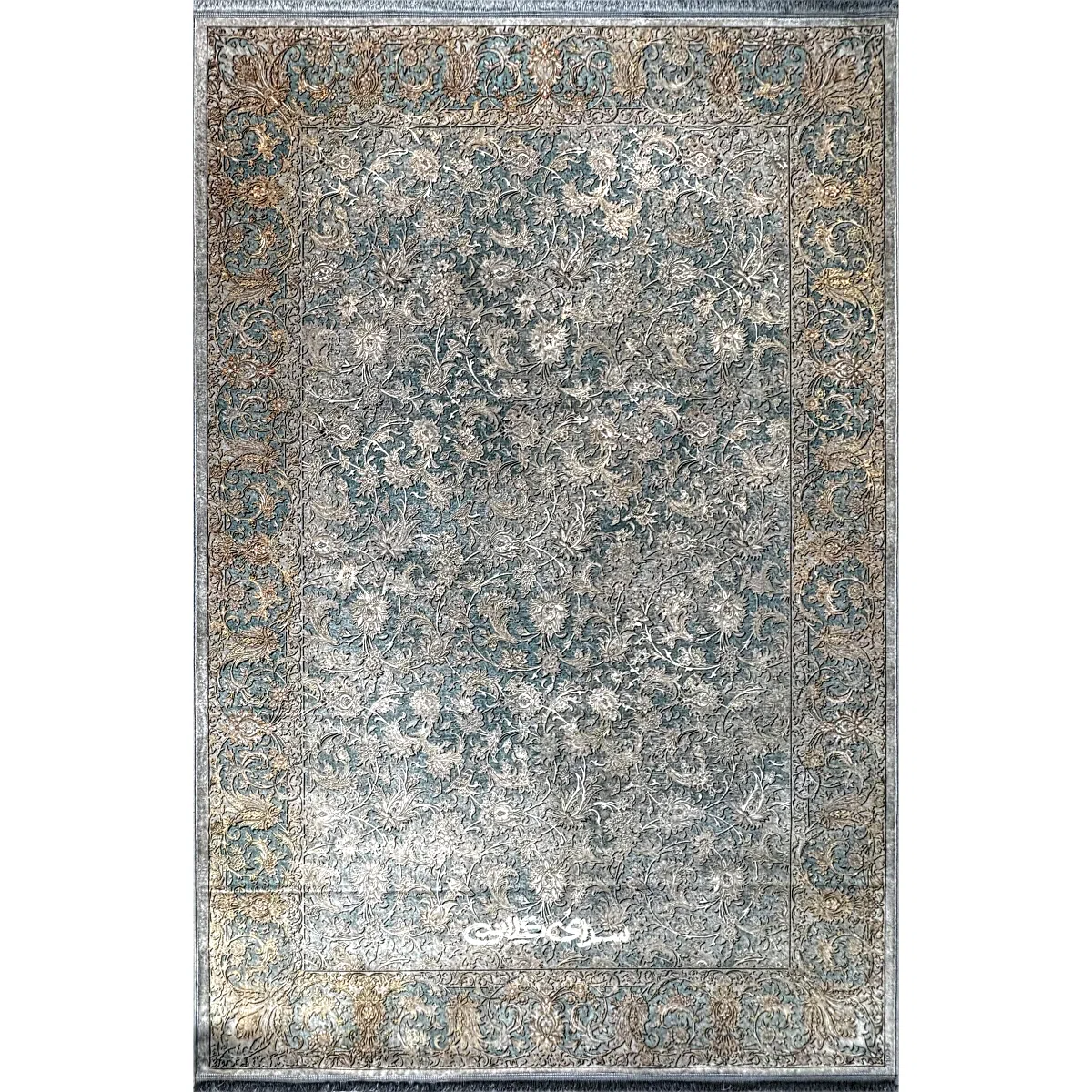 فرش ماشینی بهراد طرح ابریشمی عرش 1200 شانه تراکم 3000 کد 100413
