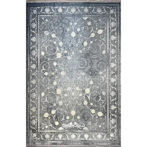 فرش ماشینی کلکسیون وین نقره ای بزرگمهر 700 شانه تراکم 2550 کد 100307
