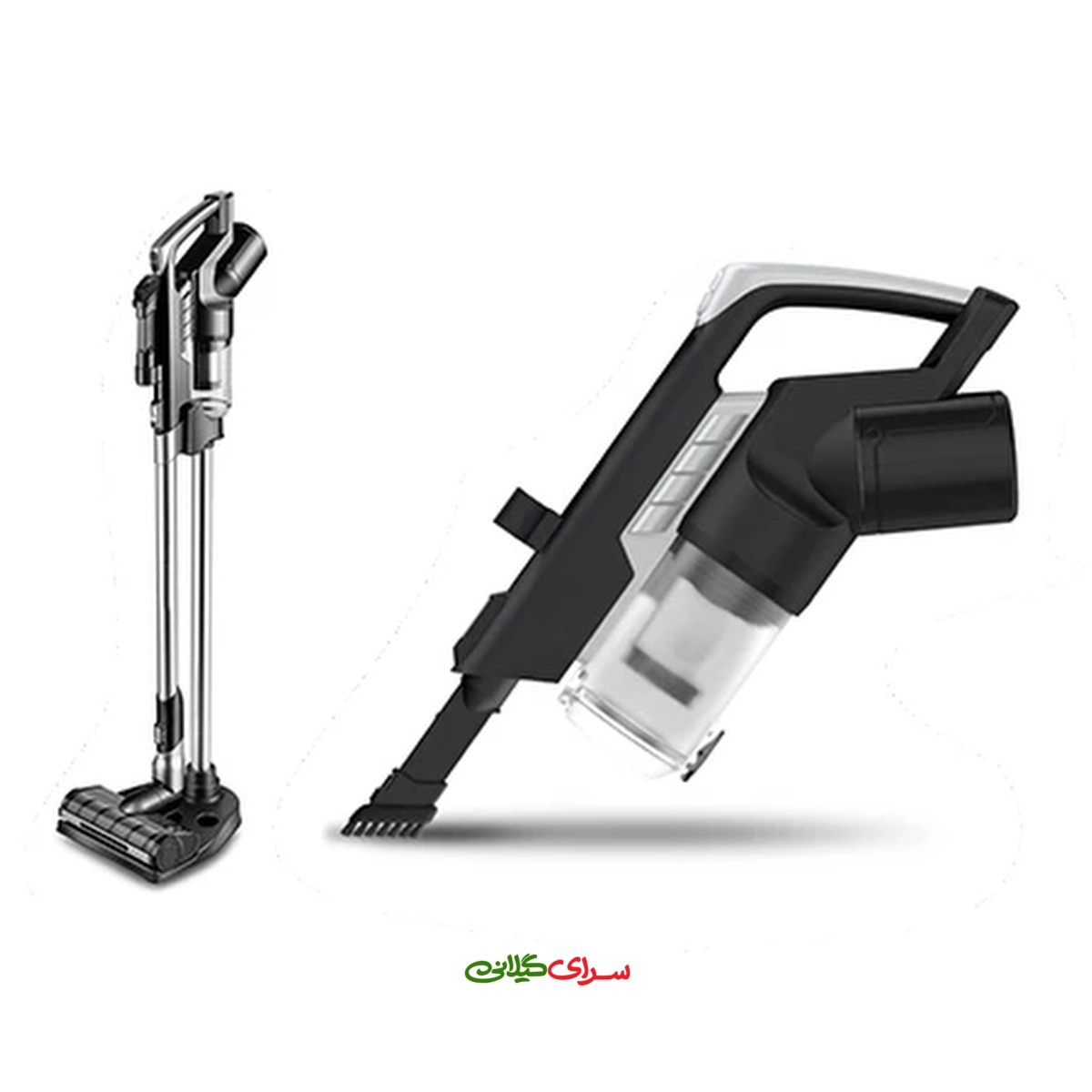 جارو شارژی ایستاده 22.2 ولت مشکی استیل ترام هاوس مدل RVC-95120