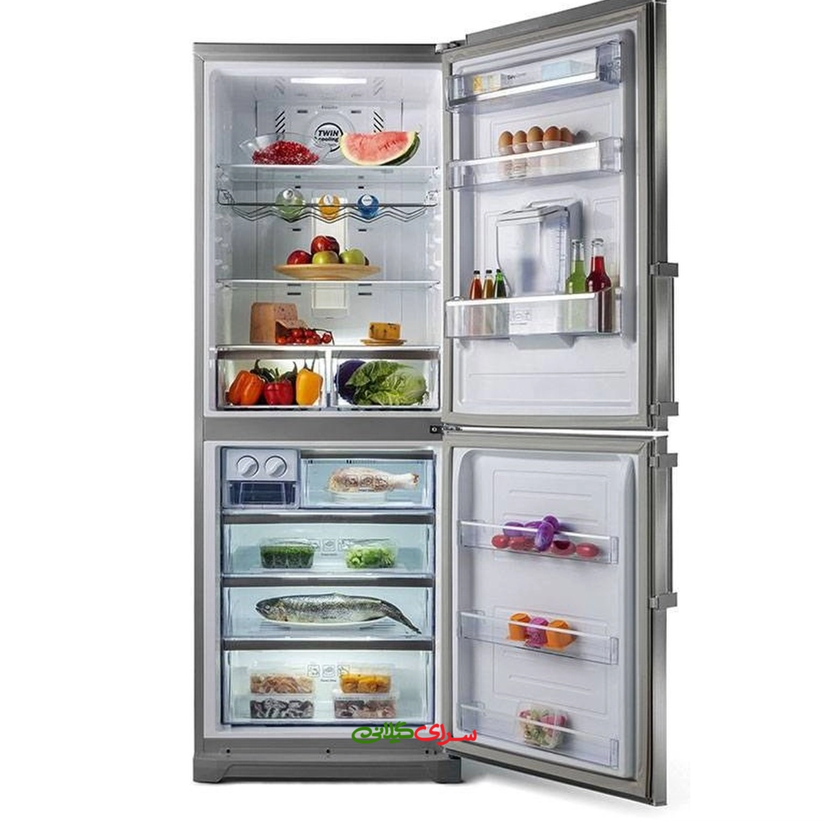 یخچال فریزر کمبی 27 فوت نو فراست استیل کلور مدل FRNT101