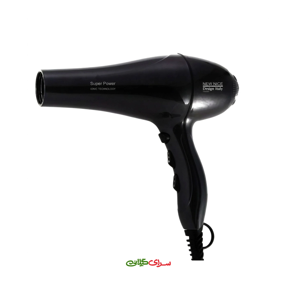 سشوار حرفه ای کراتین مشکی نیونایس مدل NW-3025