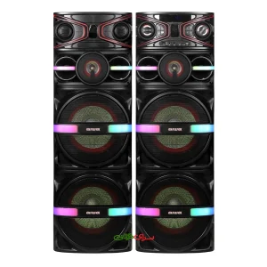 اسپیکر دو تیکه 4 ساب 12 اینچ RGB مشکی ایوا مدل AW-X2124DSP PRO