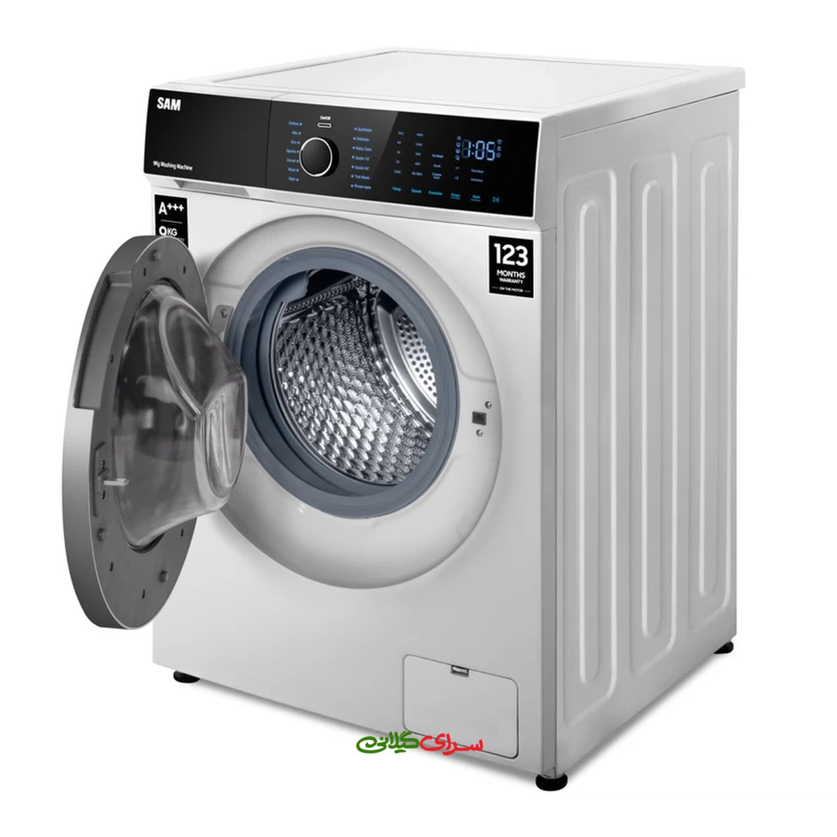 ماشین لباسشویی 9 کیلو گرمی DIRECT DRIVE سفید سام مدل DD-P1482/W