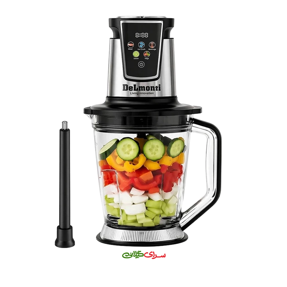 خرد کن برقی 3 لیتری 9 تیغه دیجیتال مشکی دلمونتی مدل DL162
