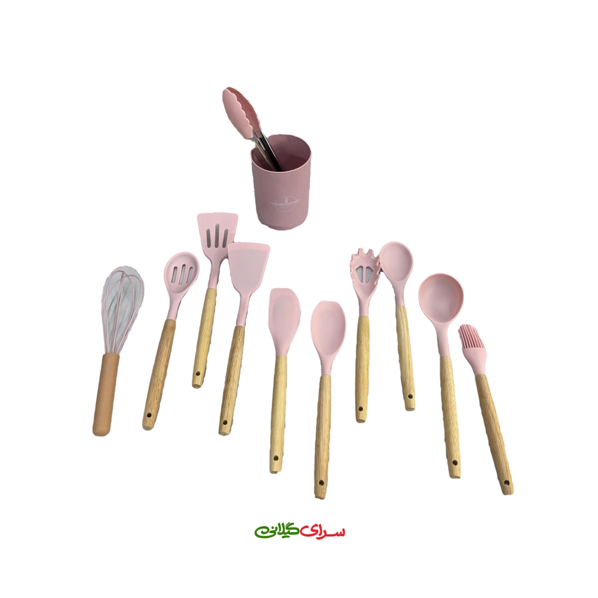 ست 12 پارچه سیلیکونی استند دار بنفش کیچن کد 308255