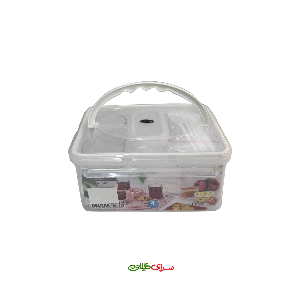 سرویس چای خوری 4 نفره دلنار سفید کد 205864