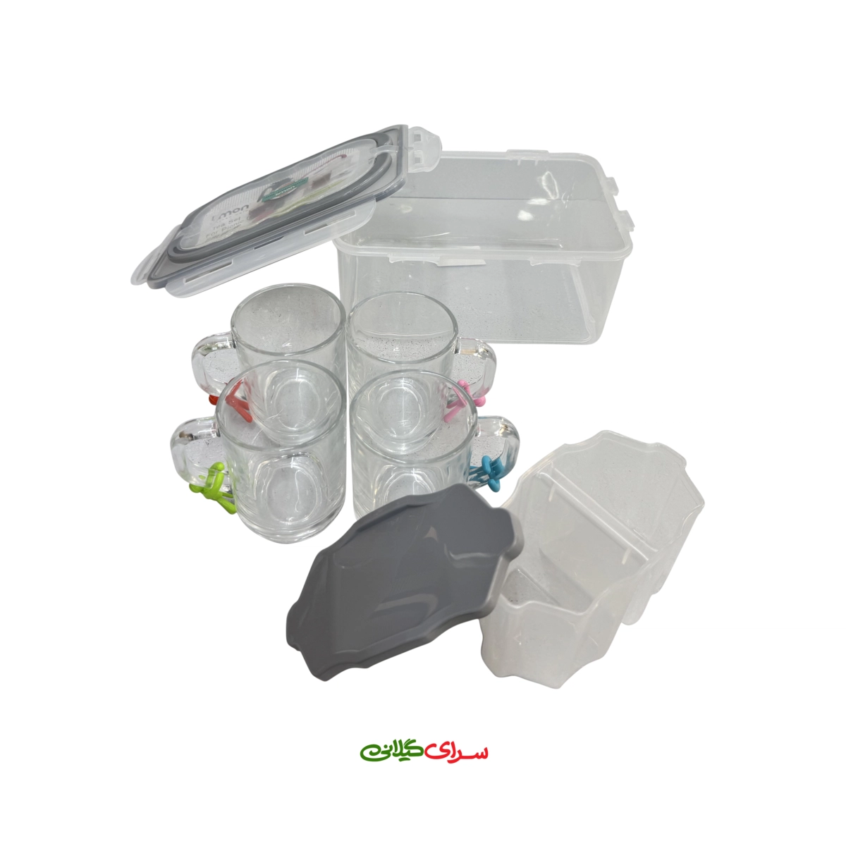 ست چای خوری 4 نفره طوسی لیمون 0732 کد 200433