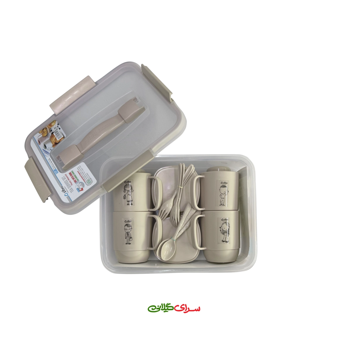 ست چای خوری 4 نفره هاوایی کرم کد 207007