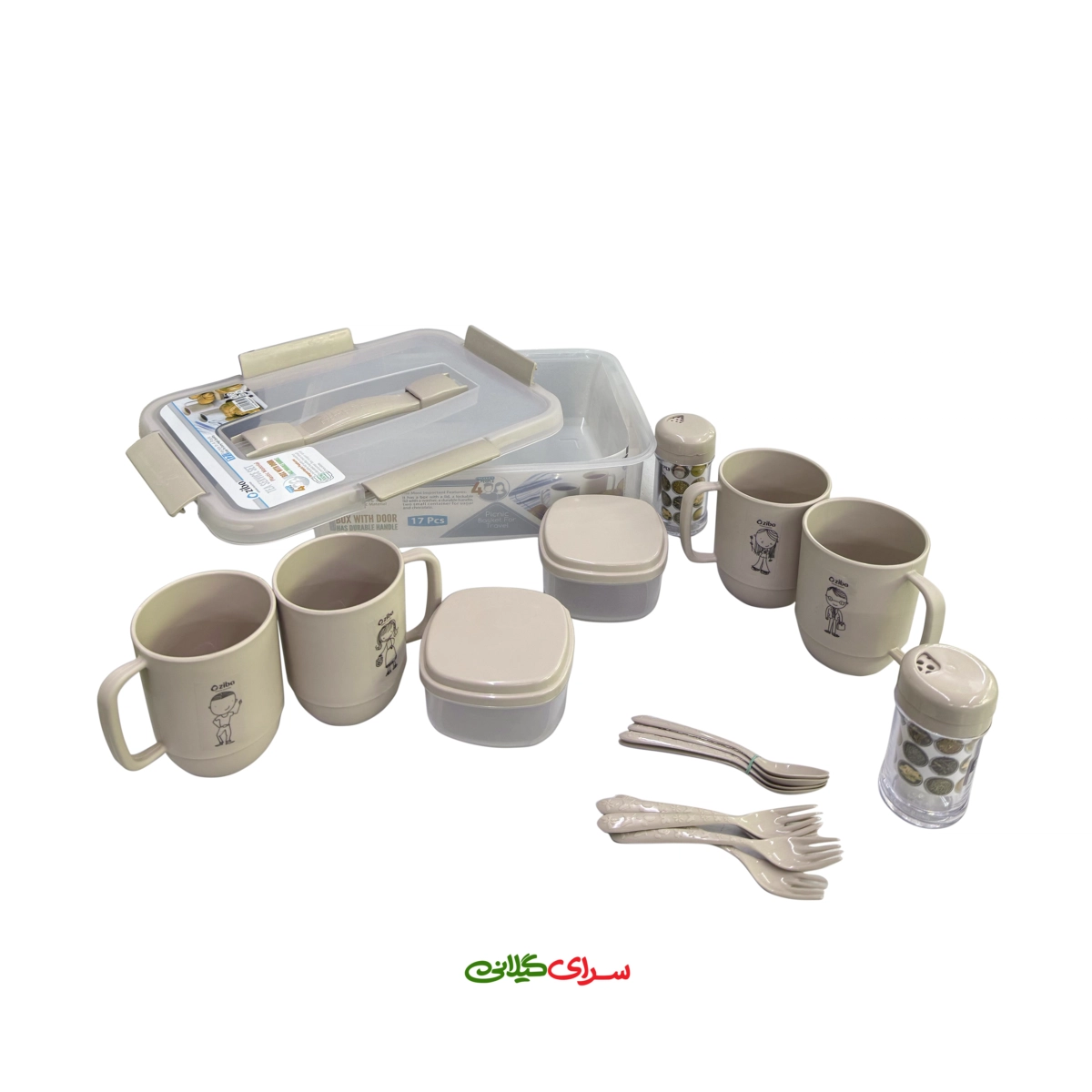 ست چای خوری 4 نفره هاوایی کرم کد 207007