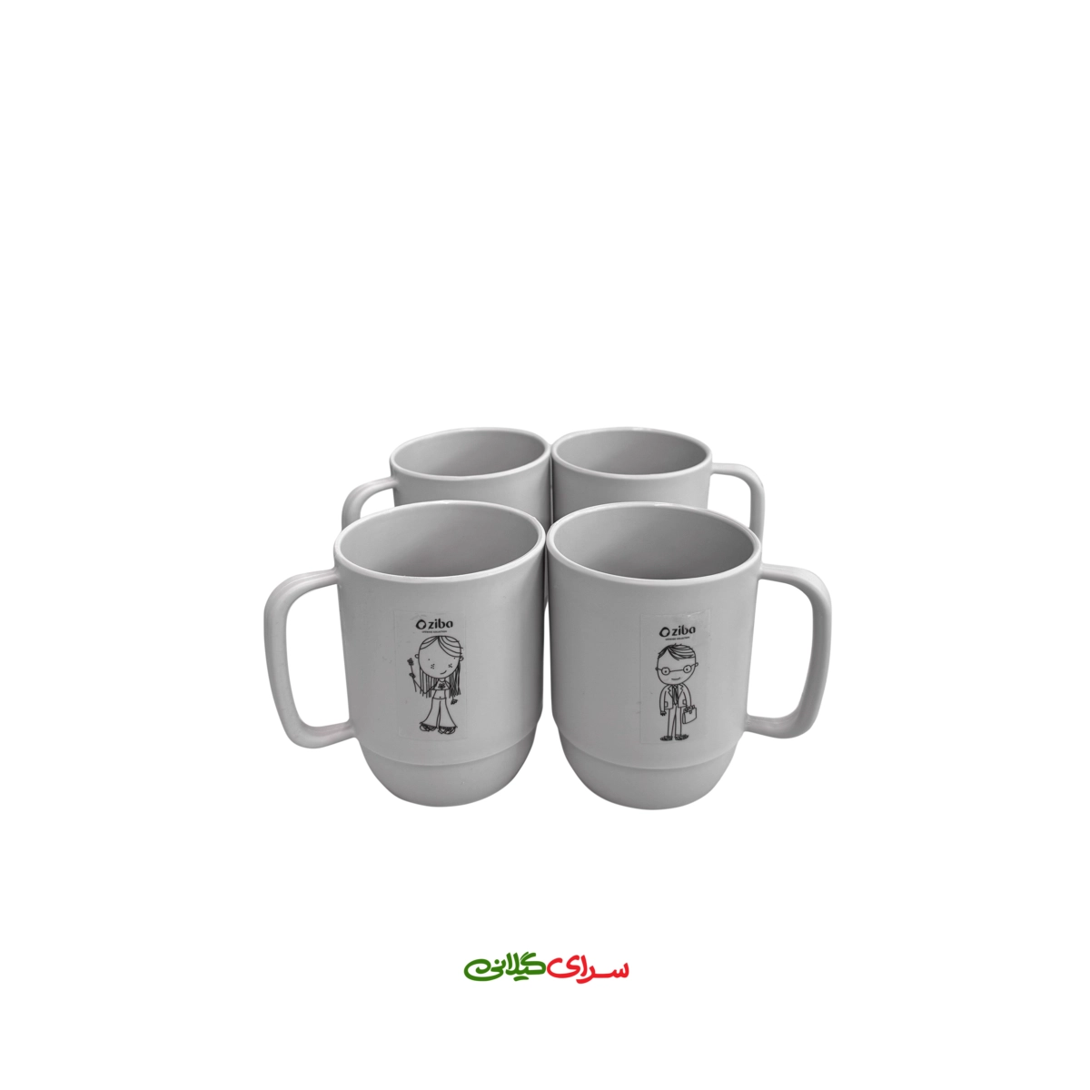ست چای خوری 4 نفره هاوایی طوسی کد 207007